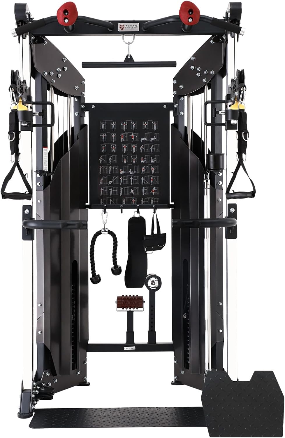 Altas Strength 3075 Cable Machine Home Gym with 1000 lbs Weight Capacity, 2000 lbs Cables, Strength Training Equipment Includes Accessories Light Commercial Fitness Versatile Workouts Easy Assembly