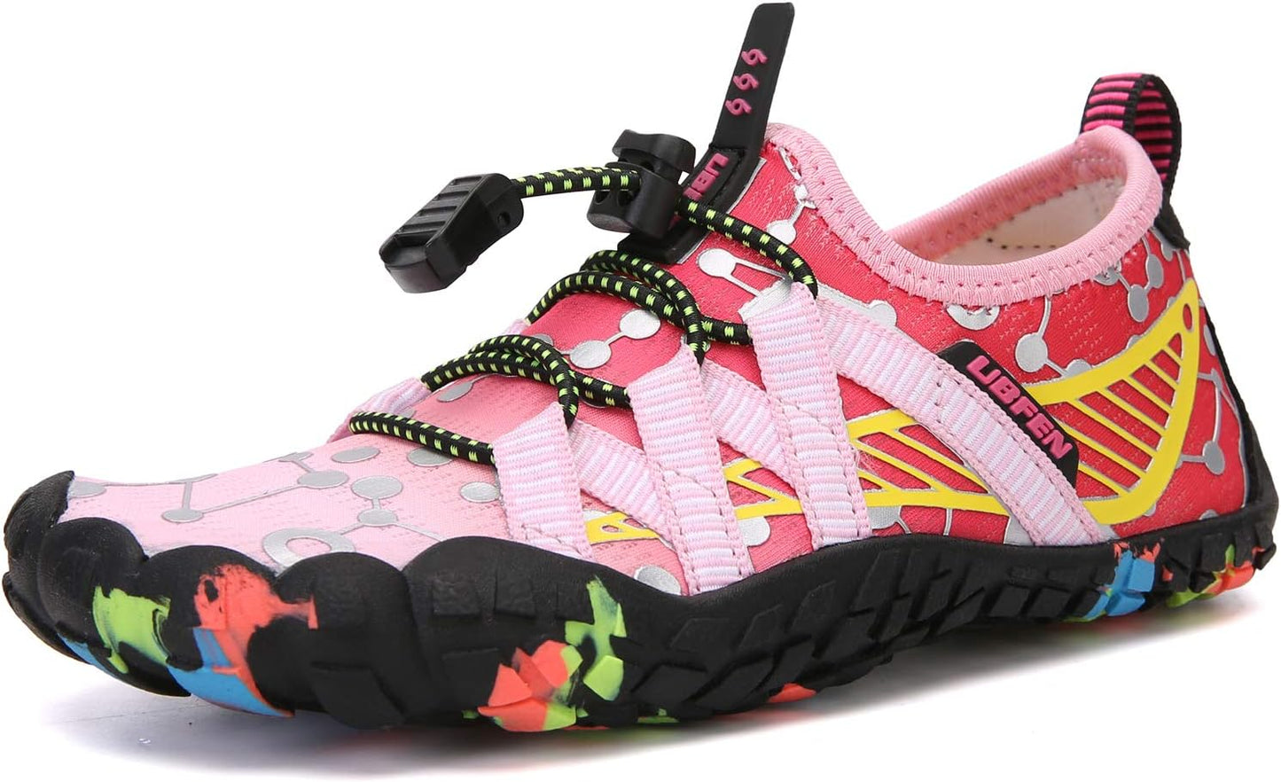 UBFEN Water Shoes for Kids Boys Girls Aqua Socks Barefoot Beach Sports Swim Pool Quick Dry Lightweight Toddler Little Big Kid