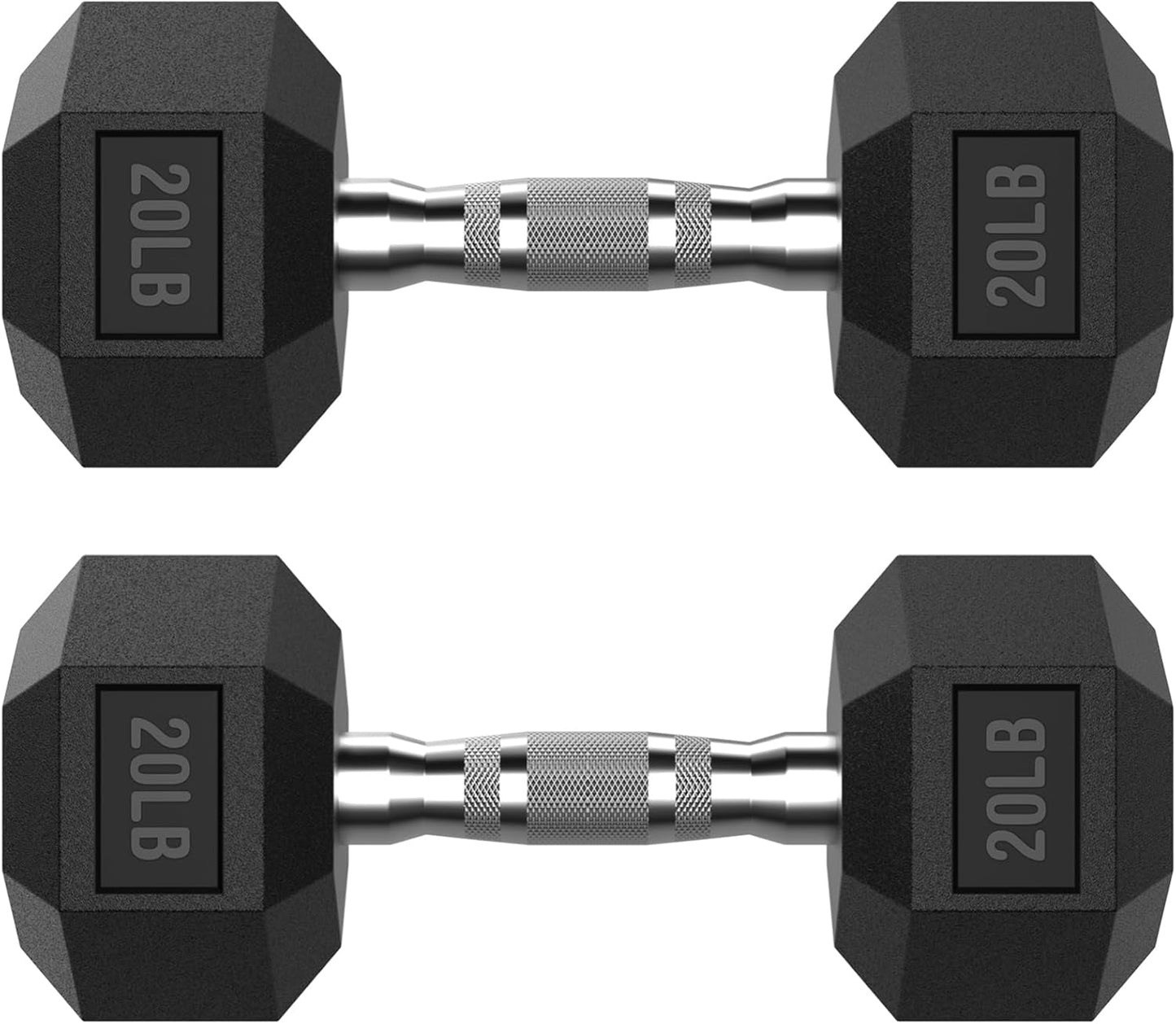 Hex Dumbbell Set 2.5-400 lb, Rubber Encased Exercise & Fitness Dumbbells, Weights Dumbbells Set of 2, Hand Weight for Strength Training