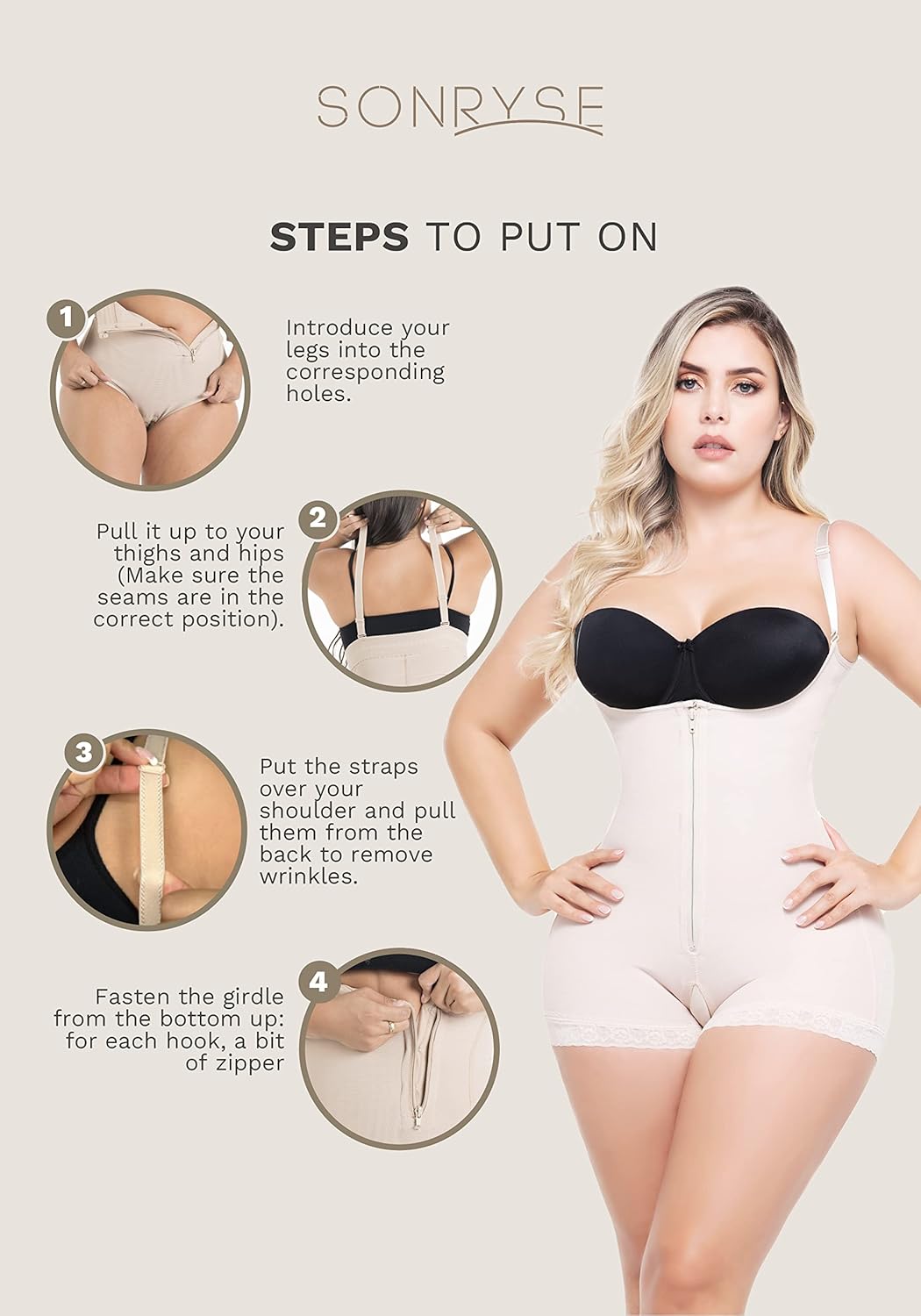 Sonryse Tummy Tuck Compression Garment for Women Fajas Colombianas Reductoras y Moldeadoras Stage 2 Faja