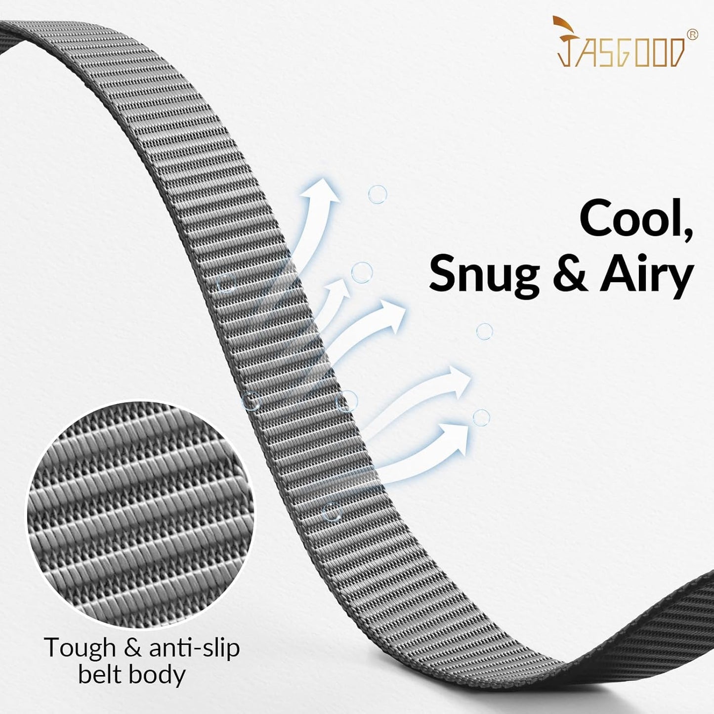 JASGOOD Nylon Canvas Breathable Military Tactical Men Waist Belt With Plastic Buckle