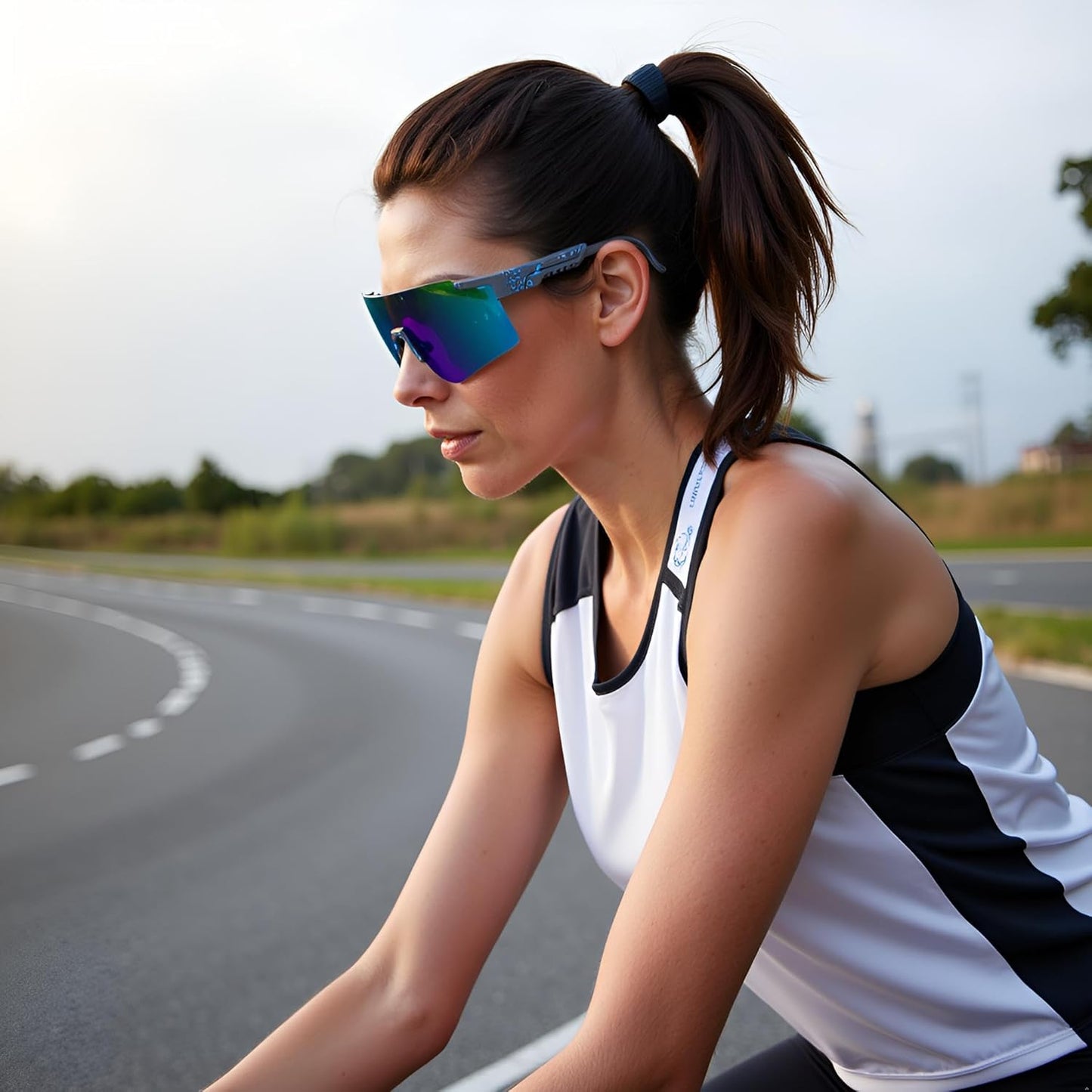 MALIDAK Sports Sunglasses for Mens Women Youth Baseball Sunglasses UV400 Protection Men Cycling Glasses