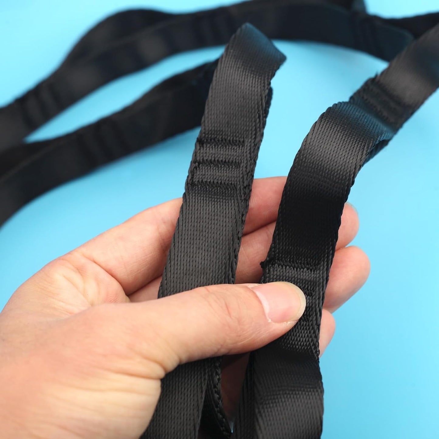 2PCS 5.9ft Long Nylon Daisy Chain Straps for Aerial Yoga Hammock Swing Adjustable Aerial Silk Extender Hanging Rope for Aerial Yoga Belts 180cm