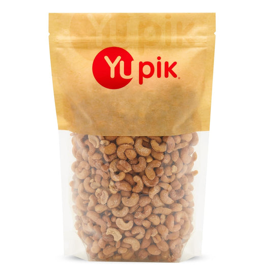 Yupik Roasted Salted Whole Cashews, 2.2 lb (35.2 oz), Pack of 6, Gluten-Free, Kosher, Vegan, Seasoned Nuts, Lightly Coated with Salt, Source of Protein & Iron, Crunchy, Savory Snacks