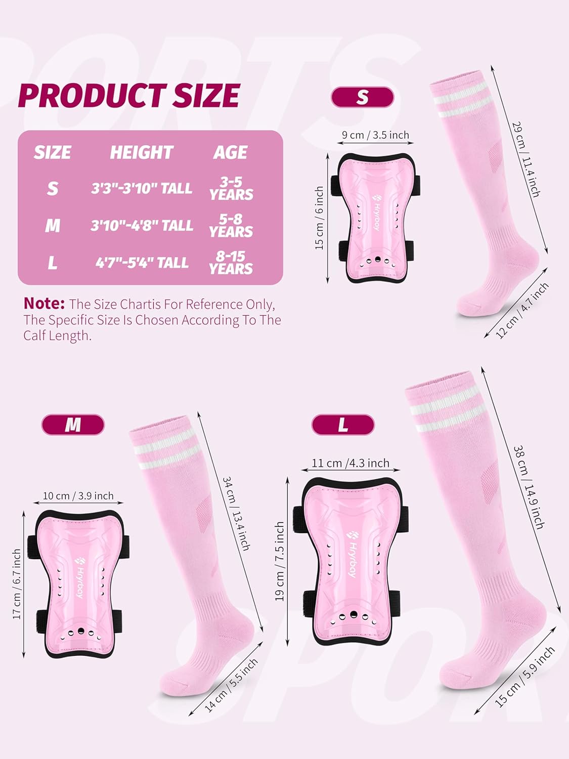 Kids Soccer Shin Guards and Socks Toddler Soccer Shin Pads Protective Defender Gear for 3-15 Years Old Youth Boys Girls