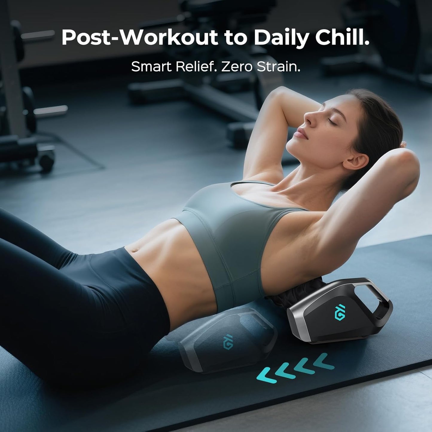 Smart Massager Roller – Deep Tissue Electric Massager with App Controlled, Auto Rolling for Muscle Massage and Myofascial Trigger Point Release, Compact & Rechargeable Design