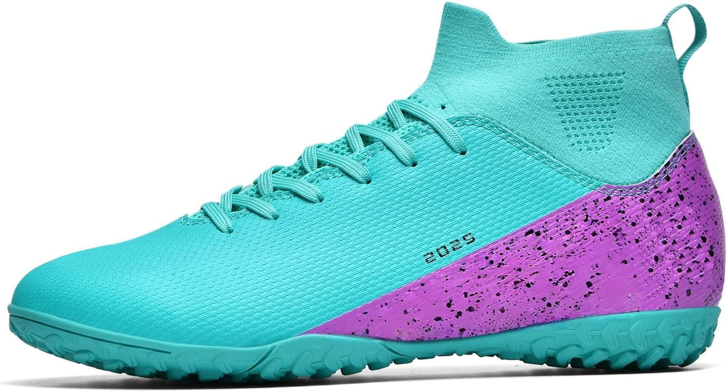 Soccer Cleats for Mens Womens Indoor Soccer Shoes Unisex Baseball Turf Shoes Youth Rugby Shoes Adult AG FG TF Football Boots Wide Training Sneaker