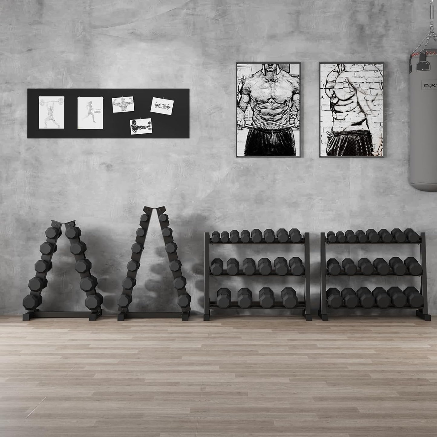 Rubber Coated Hex Dumbbell Weight Set, Multiple Sizes Exercise & Fitness Dumbbells,100LB Set,110LB Set,200LB,350LB,450LB,550LB, 35-50Lbs Pairs for Muscle Toning, Strength Building & Full Body Workout