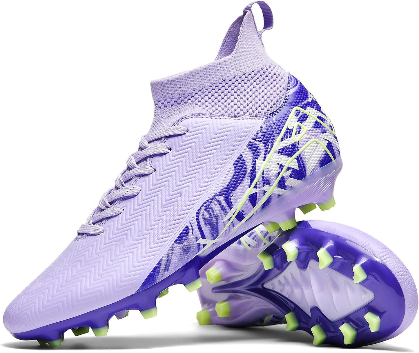 Indoor Soccer Cleats Mens Womens Turf Soccer Cleats Wide Socer Shoes FG AG TF High Ankle Football Boots