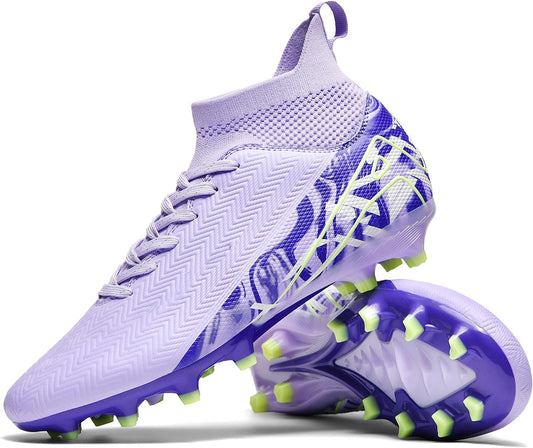 Indoor Soccer Cleats Mens Womens Turf Soccer Cleats Wide Socer Shoes FG AG TF High Ankle Football Boots