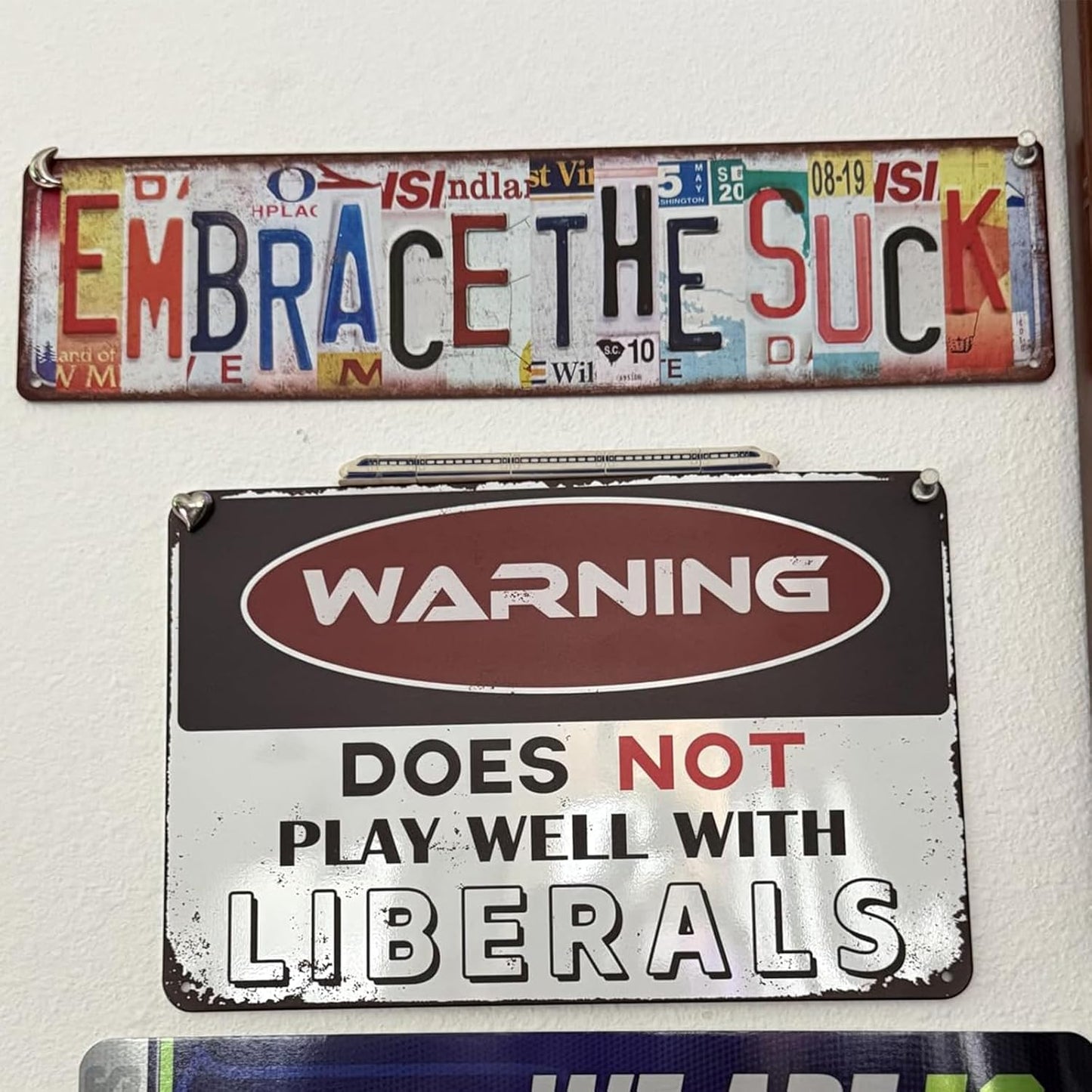 Vintage Embrace The Suck Wall Decor Street Signs Metal Tin Signs 16 x 4 Inches