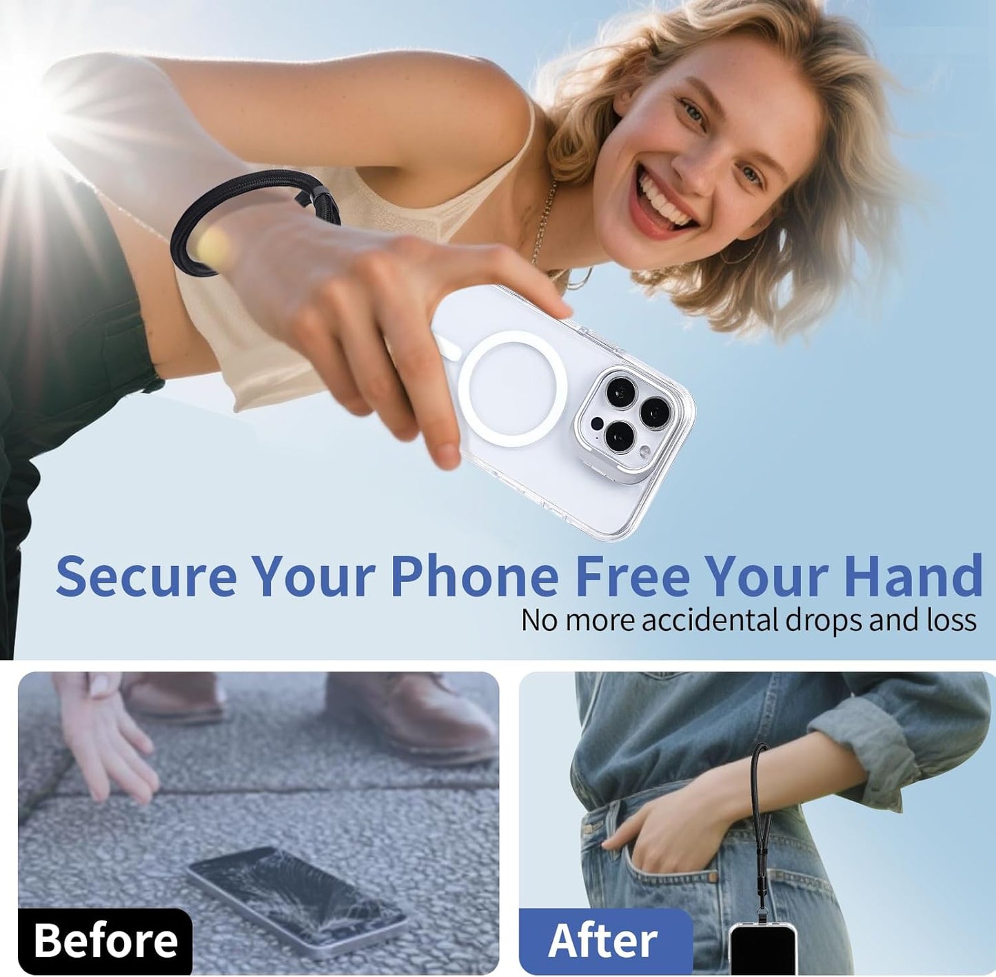 2 Pack Phone Lanyard for Cellphone Case, Phone Wrist Strap for Case, Cellphone Strap Wrist Lanyard for Women and Men