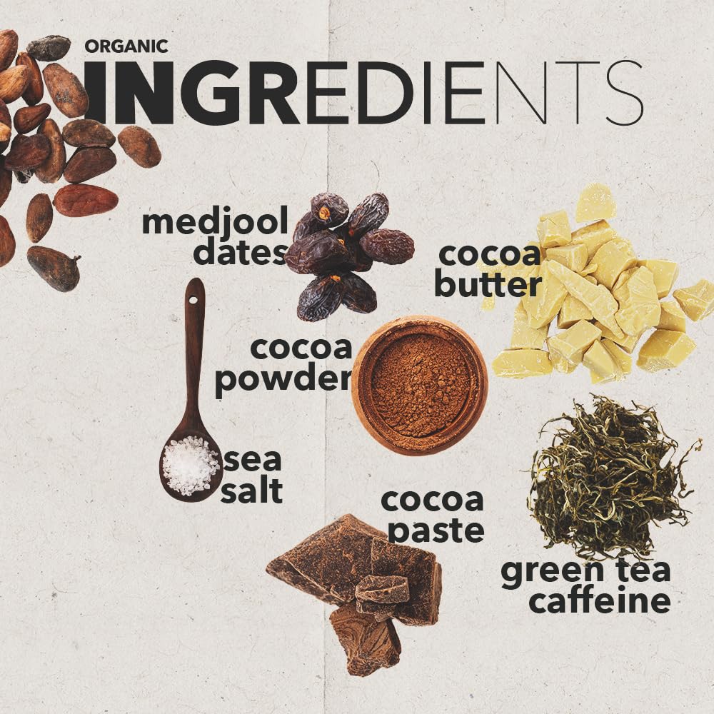 CAFF All Natural Energy Bites - Caffeinated Chocolate for Energy Boost - No Added Sugar - 65mg Caffeine Chocolate Bars – 15 Calorie Organic Caffeine Snacks - Vegan, Gluten-Free, Keto (20 Bites)