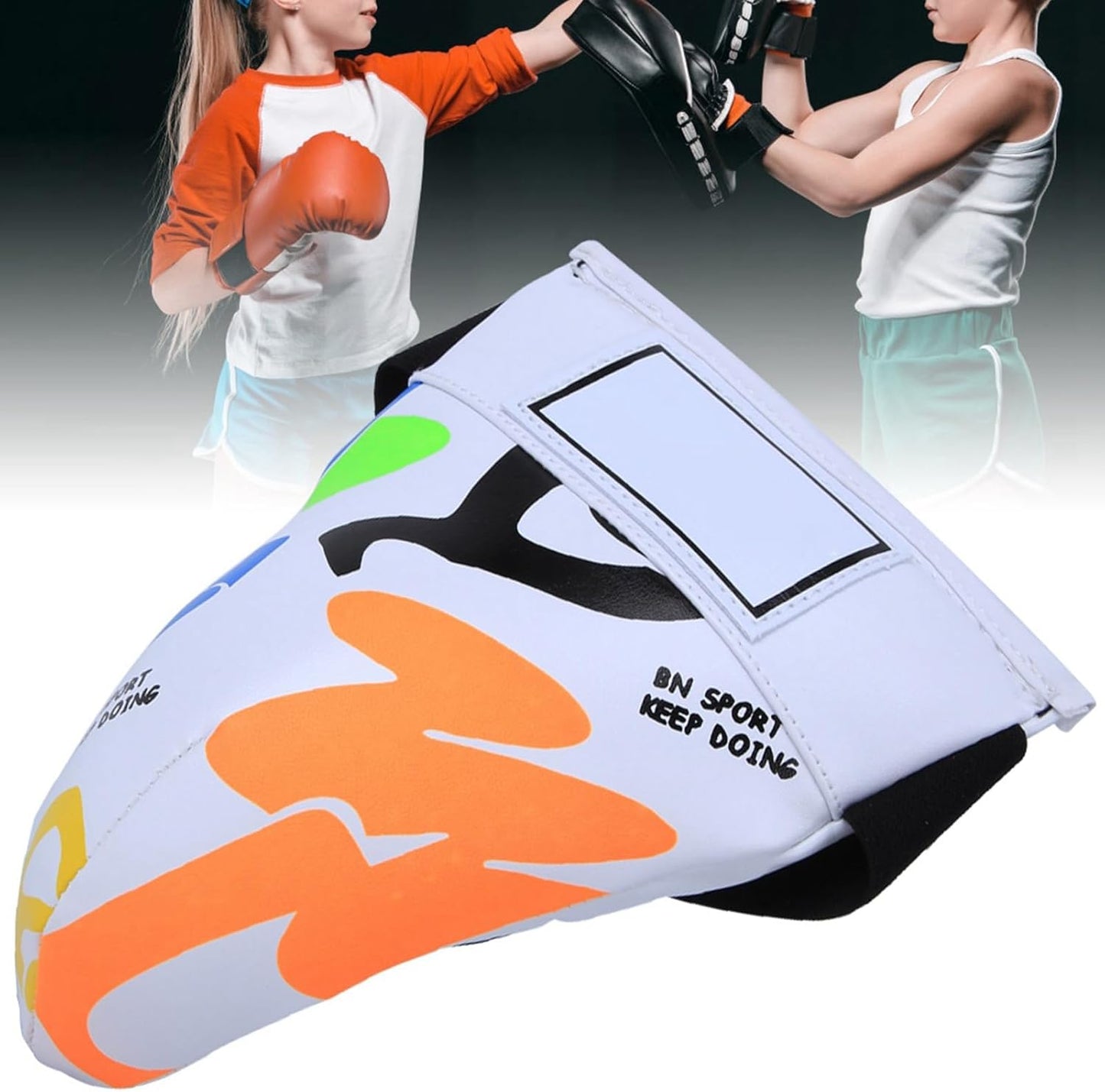 Groin Protector Boxing, Groin Guard Boxing, Children Boxing Groin Protector, for Boxing Taekwondo Muay Thai Training, White