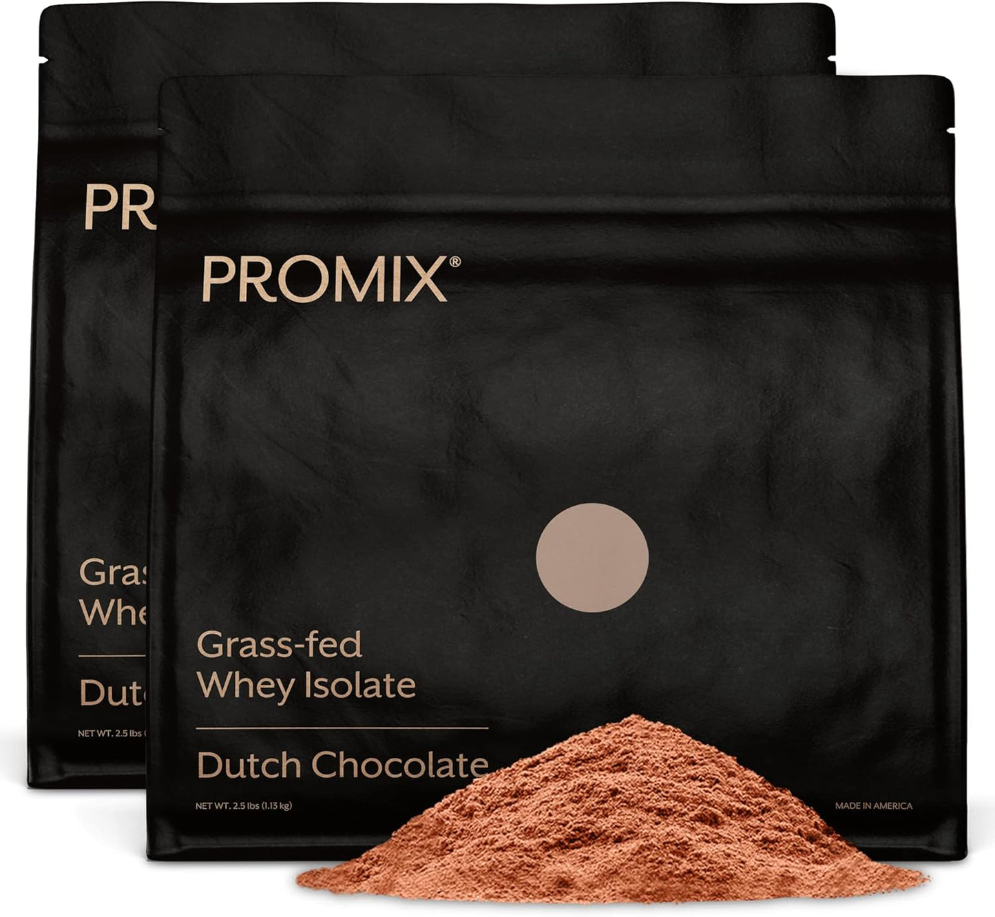 ProMix Nutrition Whey Protein Isolate Powder, Chocolate - Grass-Fed - ­Post Workout Fitness & Nutrition Shakes, Smoothies, Baking & Cooking Recipes - Gluten-Free & Keto-Friendly - 5lb