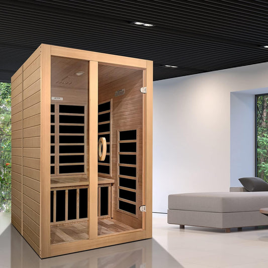 Santiago Elite 2-Person Ultra Low EMF (Under 3 MG) FAR Infrared Sauna, Curb Side Delivery