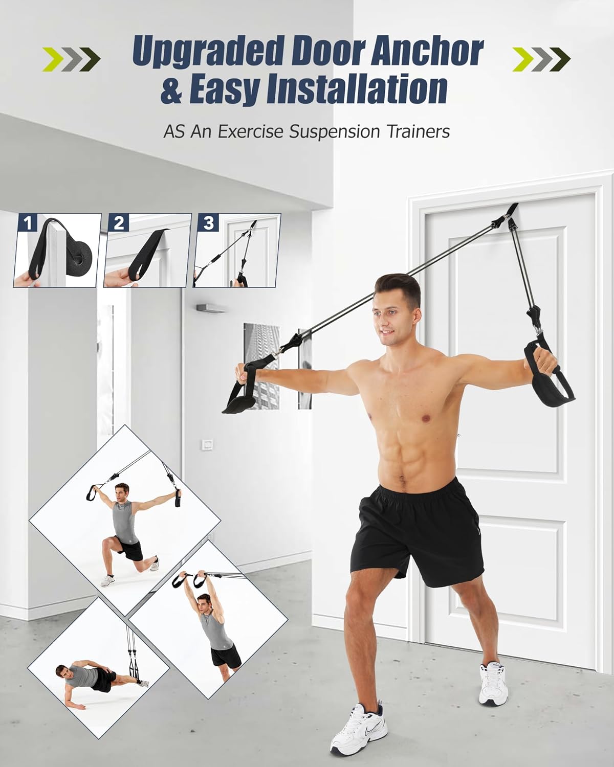 Upgraded Pilates Bar Kit with Resistance Bands Natural Latex for Women & Men, Heavy-Duty Stainless Steel Multifunctional Yoga Pilates Stick for Home Gym Exercise Fitness Equipment Full-Body Workouts