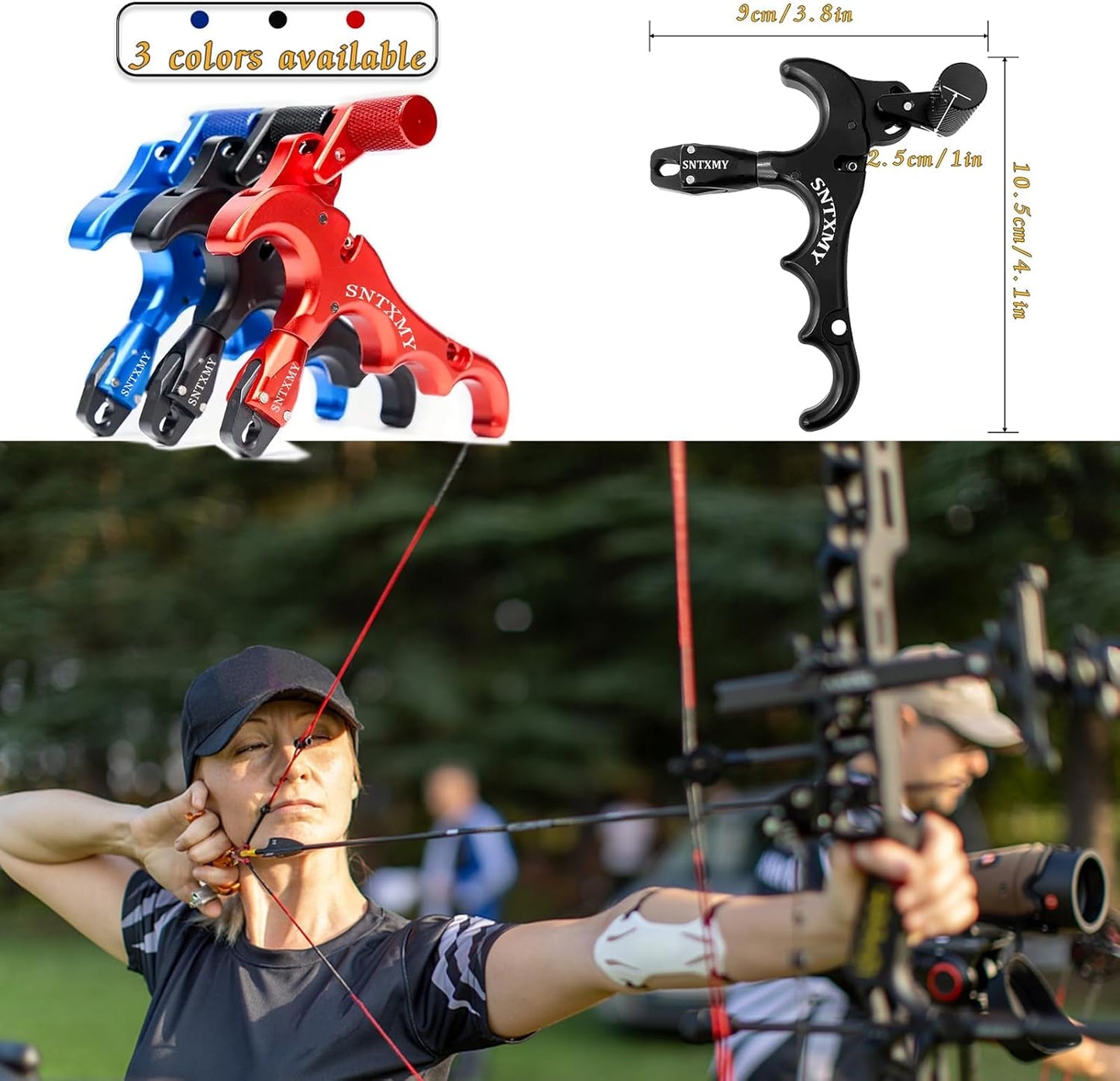 Bow Release for Compound Bow 360° Rotatable Thumb Release for Compound Bow Archery Trigger Release