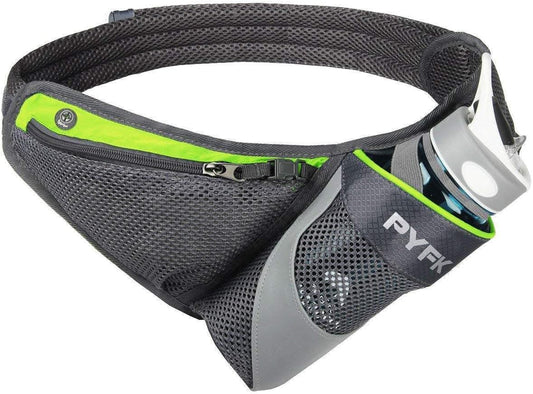 PYFK Running Belt Hydration Waist Pack with Water Bottle Holder for Men Women Waist Pouch Fanny Bag Reflective