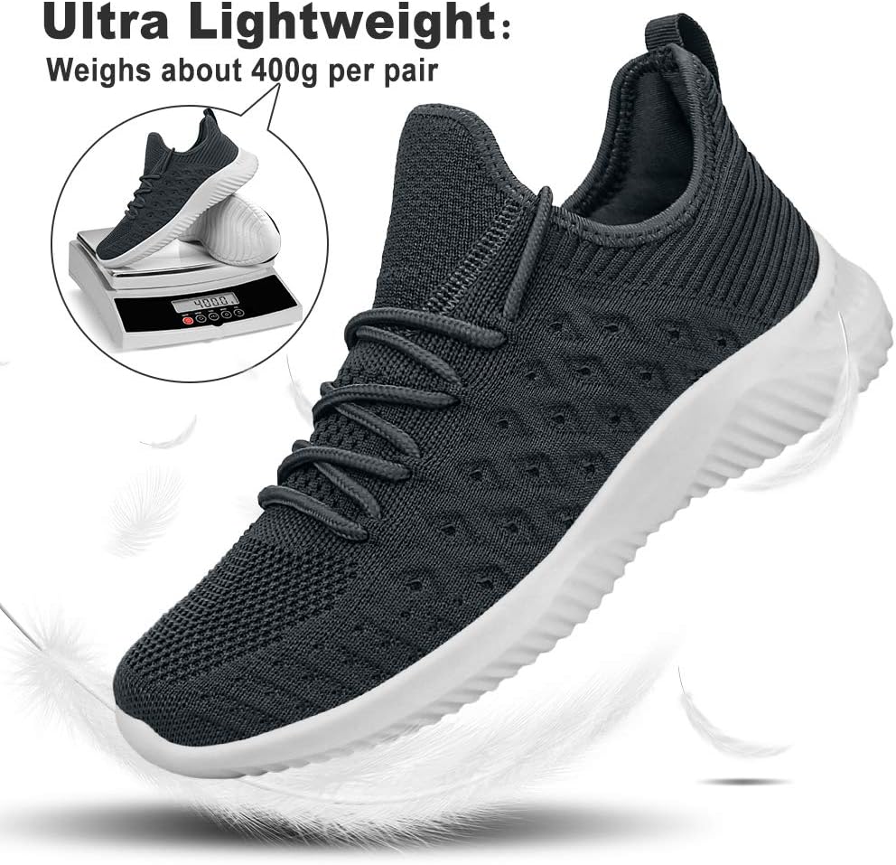 Feethit Mens Slip On Walking Shoes Lightweight Breathable Non Slip Running Shoes Comfortable Fashion Sneakers for Men