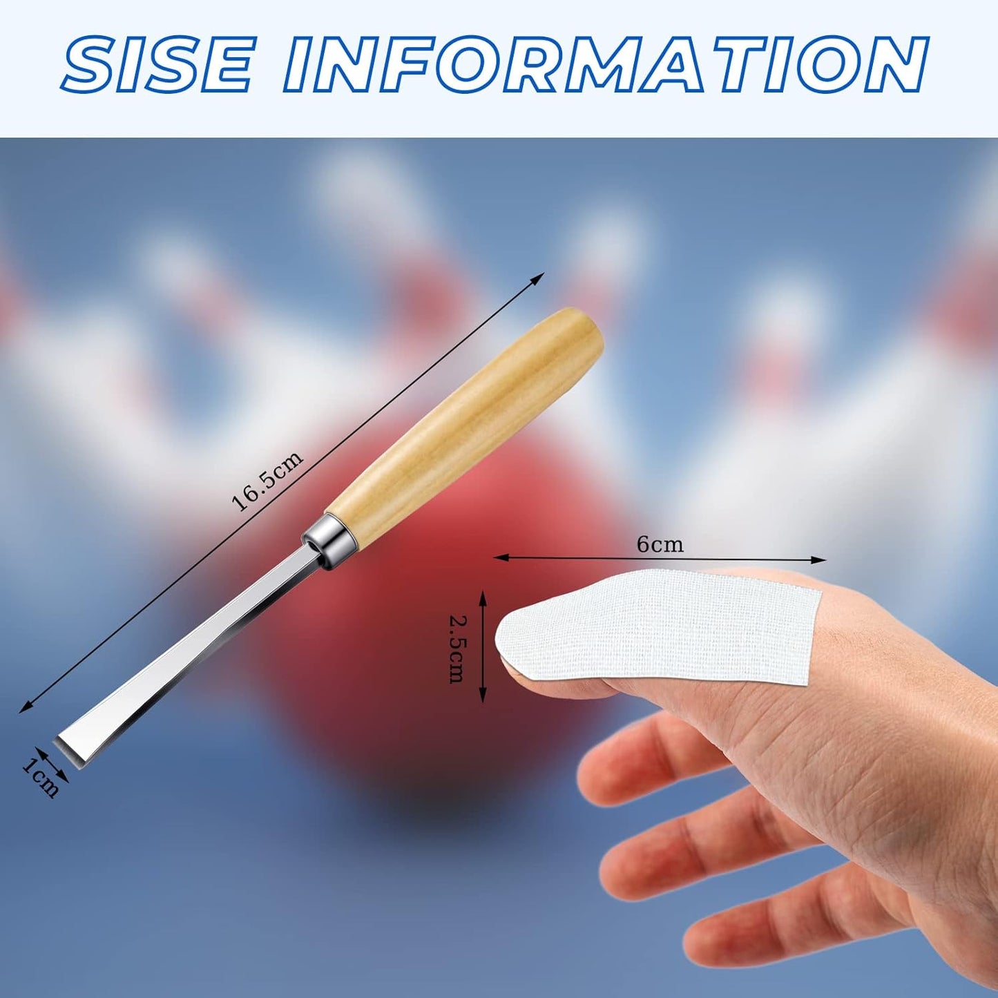 Chumia 80 Pcs White Bowling Tape Thumb Hole Insert Tape Finger Grip Pre Cut Bowling Insert Tape Protective Accessories for Bowlers Sport Workout, 0.98 x 2.36 Inches