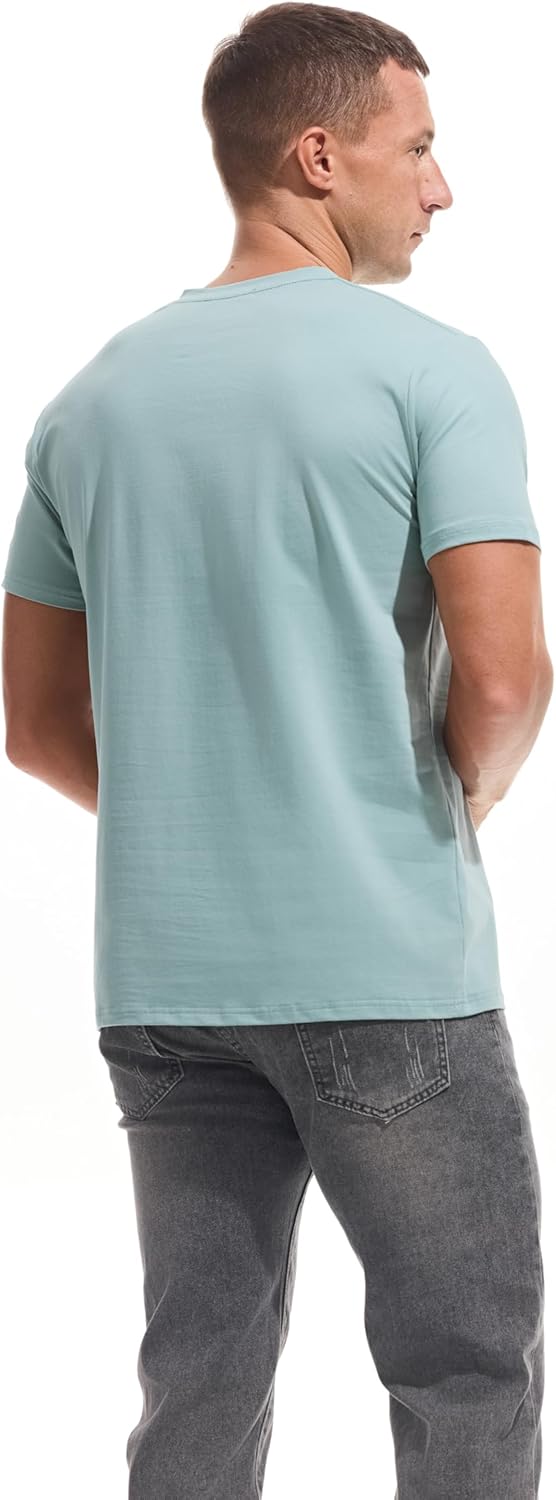 VEIISAR Premium V Neck T Shirts for Men - Modern Fitted Tees Vneck Undershirts