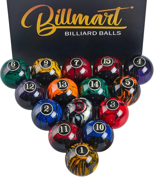 Premium Billiard Balls Pool Table Accessories 2-1/4" Regulation Size 16 Pool Balls Billiard Set