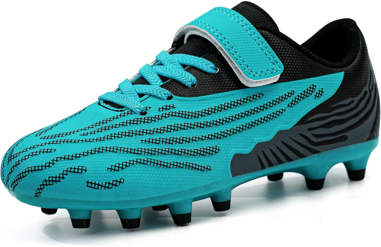 brooman Kids Firm Ground Soccer Cleats Boys Girls Athletic Football Shoes