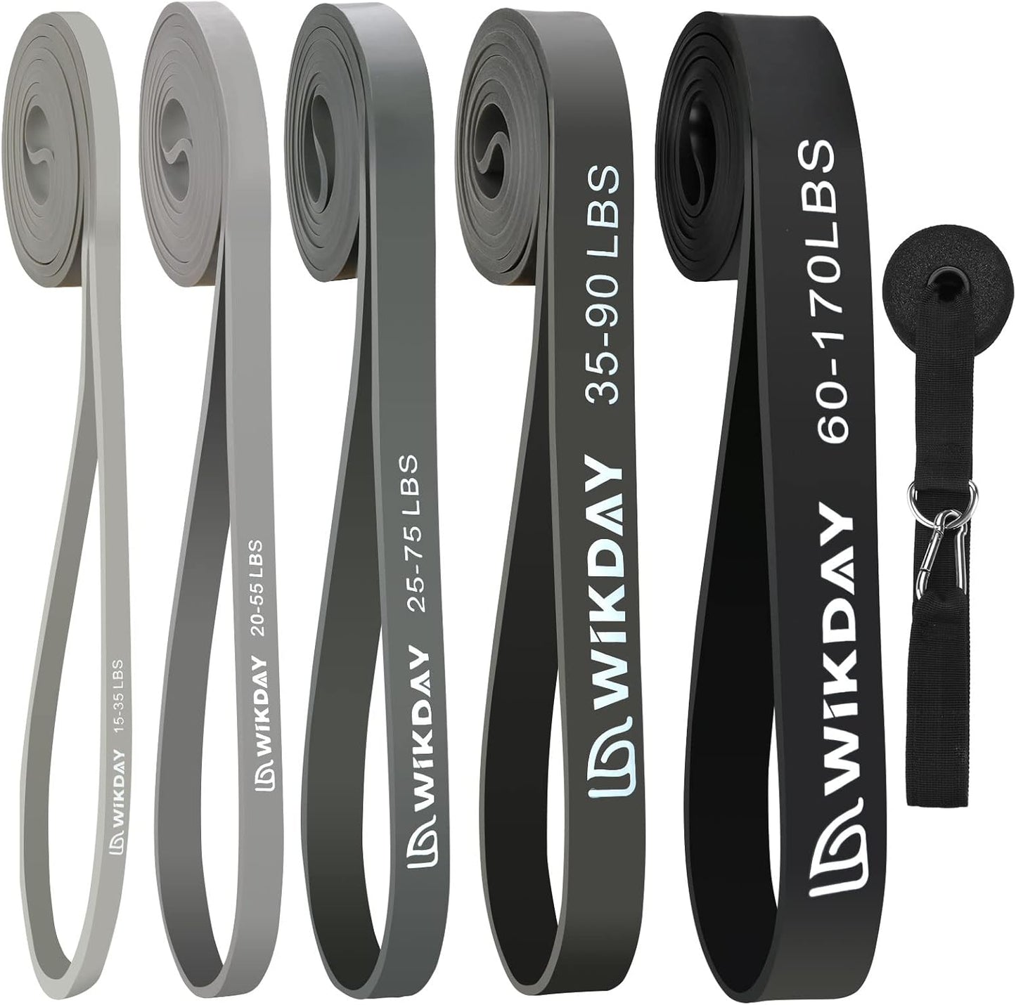 Resistance Bands, Pull Up Bands, Workout Bands for Exercise, Thick Heavy Resistance Band Set with Door Anchor, Elastic Bands for Body Stretching, Crossfit Training at Home/Gym Men & Women Women