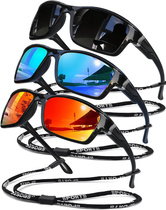 Polarized Sunglasses for Men Women Sports Goggles Lightweight Frame Cycling Running Fishing Driving UV400 Protection