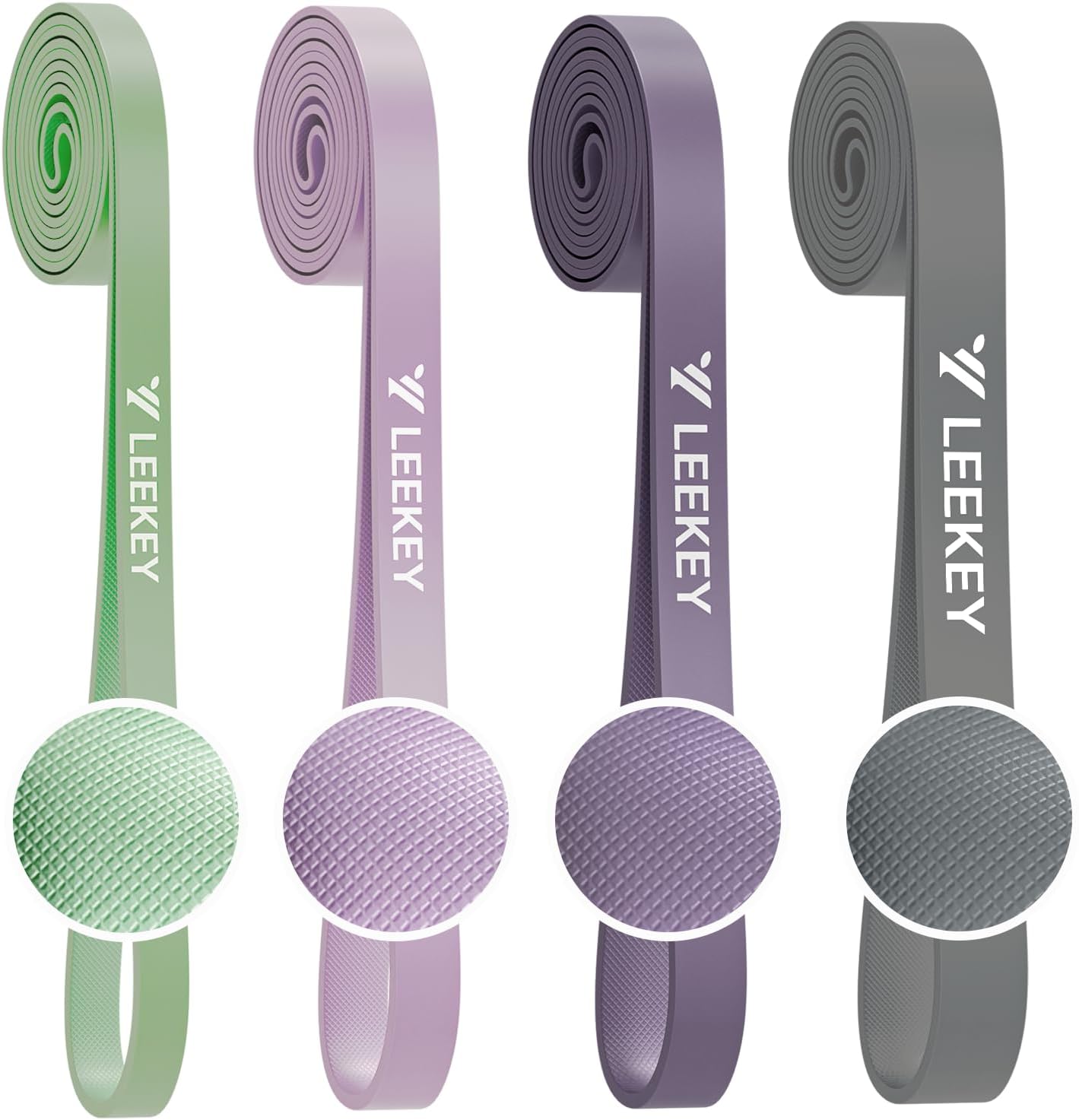 LEEKEY Resistance Bands Set for Pull-Up Assistance & Full-Body Training, Multi-Level Exercise Bands with Bag for Home Workouts, Physical Therapy, Strength Training (Men/Women)