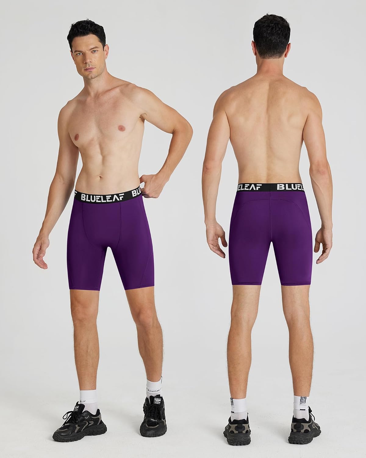 Blueleaf Men's Compression Shorts Sports Running Spandex Shorts Performance Athletic Workout Base Layer Underwear