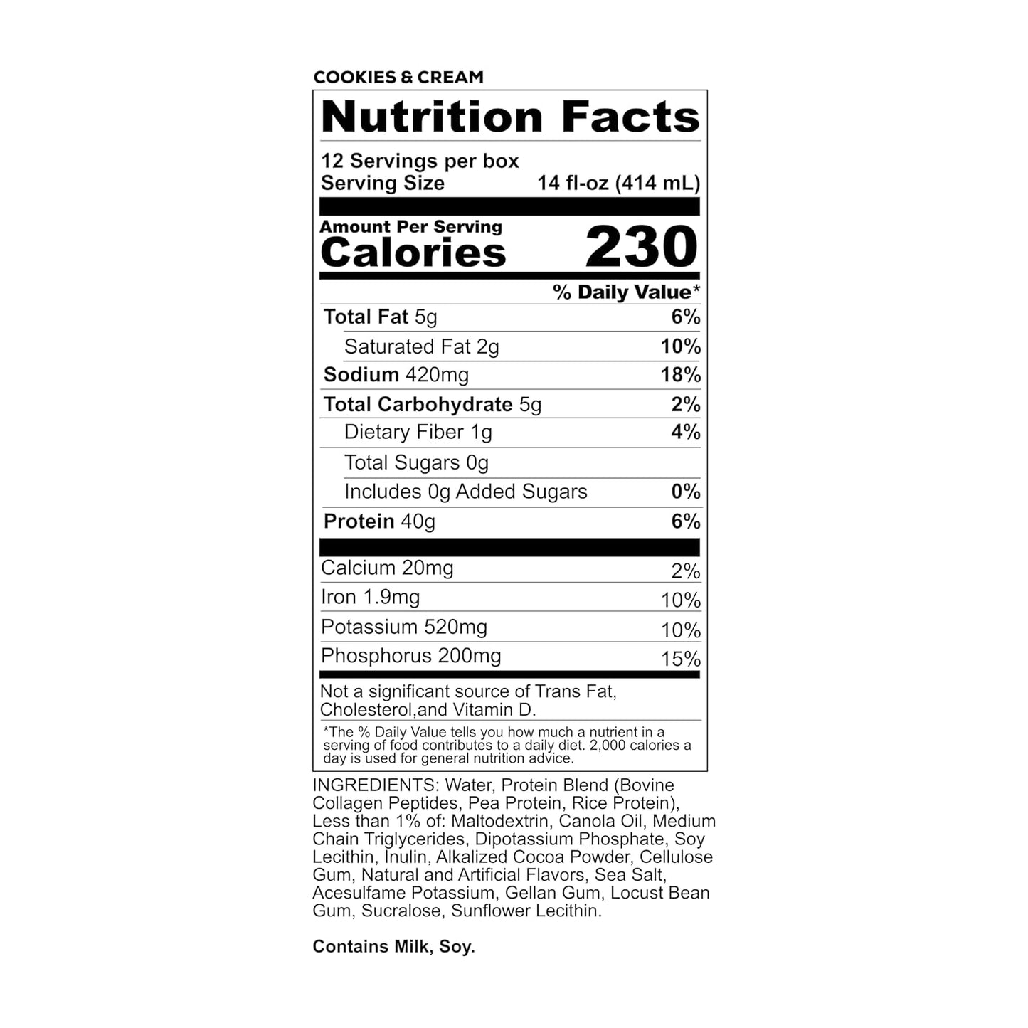 REDCON1 MRE Ready to Drink Protein Shake, Cookies & Cream - Lactose + Whey Free RTD 40gr Protein Made with Real Whole Food Protein Blends - Keto-Friendly and Easy to Digest Nutritional Shake (12 Pack)