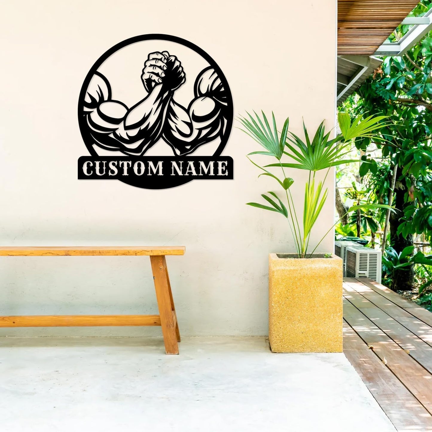 Customized Metal Gym Name Sign, Personalized Sports Room Wall Art,Metal Gym Sign,Unique Fitness Wall Sign, Gym Lovers Unique Gift, Gym Wall Art,Training Center Sign (Style-10)