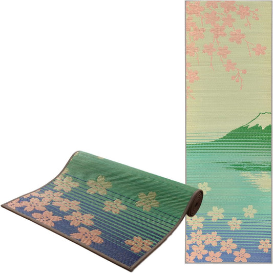 FULI Japanese Tatami Yoga Mat, Igusa Mat, Non Slip Exercise & Fitness Mats, Pilates & Floor Workouts, Made in Japan (1/4" Thick)