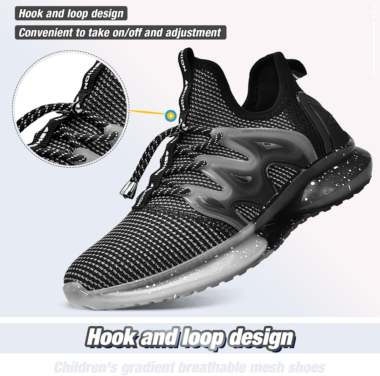 WETIKE Boy's Shoes Mesh Slip on Lightweight Running Sneakers