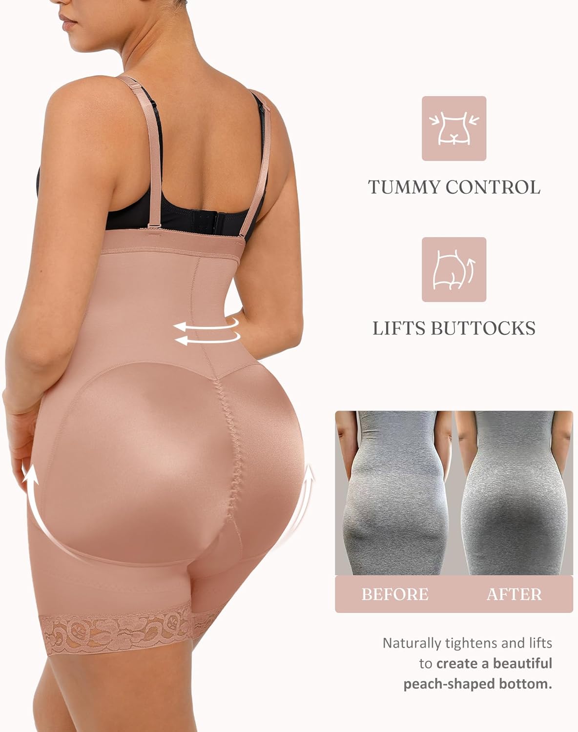 FeelinGirl Faja Body Shaper Tummy Control Shapewear for Women Butt Lifter Post Surgery Fajas Postparto Para Mujer