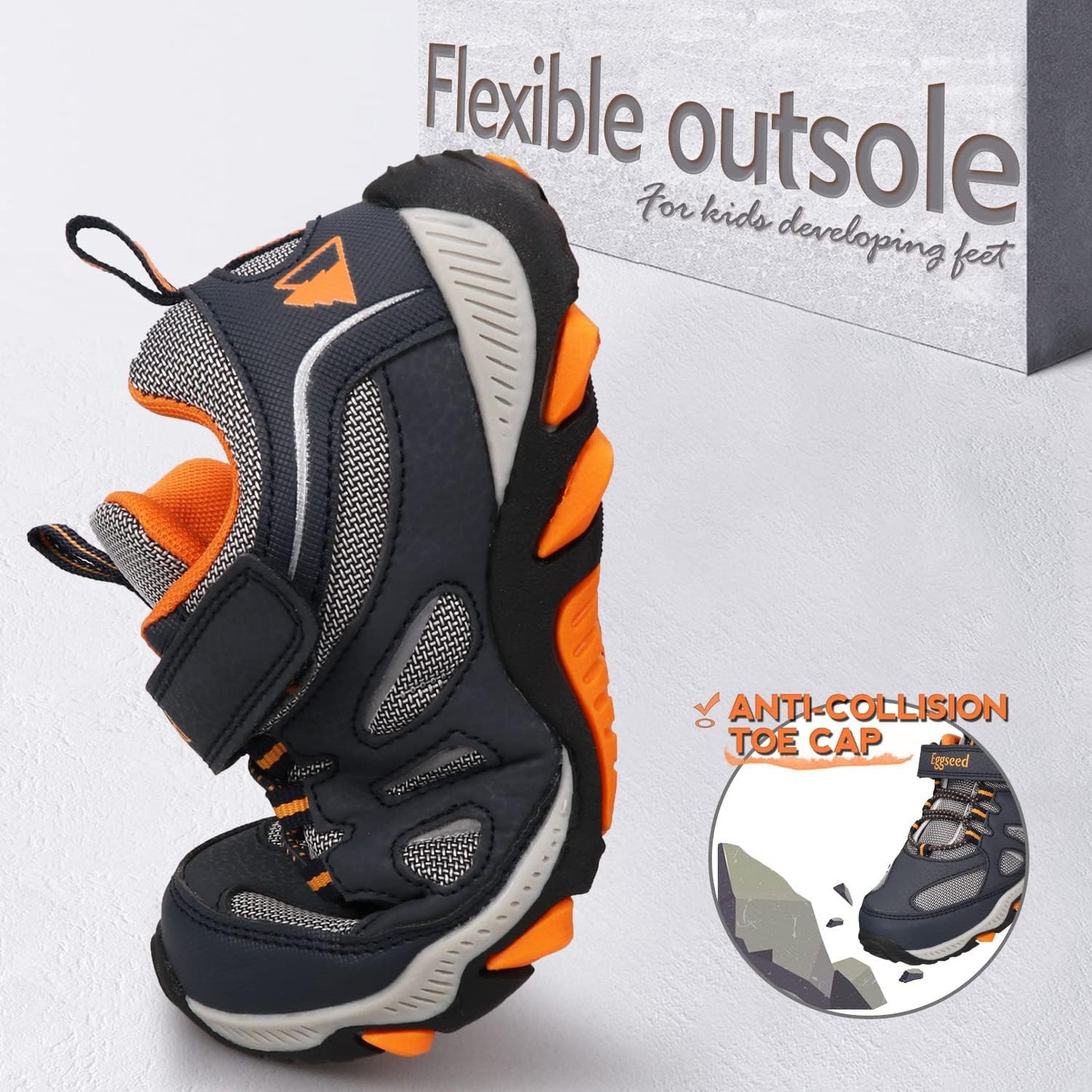 Boys Hiking Shoes Kids Sneakers Outdoor Waterproof Athletic Running Slip Resistant Comfortable (Little/Big Kids)