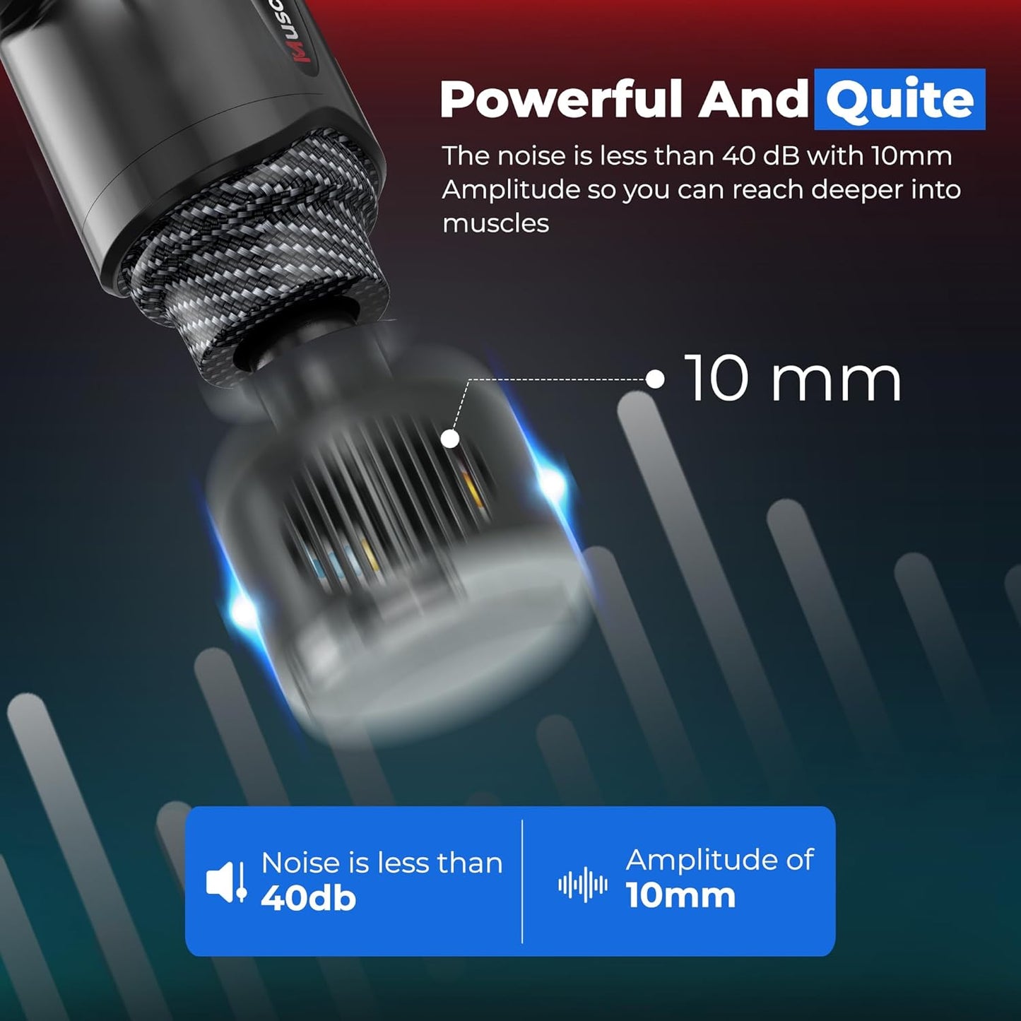 Massage Gun Deep Tissue with Heat and Cold Head, 6 Temperatures, 20 Levels & 10 Heads, Handheld Muscle Massager Gun with Carry Case, Portable Percussion Muscle Massager Gun (Black)