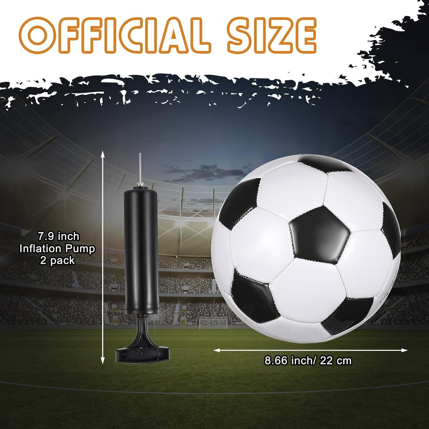 12 Pcs Soccer Balls for Teen Adult Bulk Deflated Soccer Ball with Pump Size 5 Indoor Outdoor Training Practice for School Sports Game Birthday Gifts Party Back to School