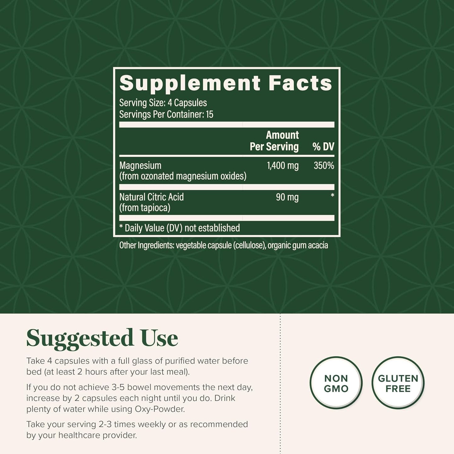 Global Healing Oxy-Powder Colon Cleanse, Constipation Relief for Women & Men, Magnesium Oxide Colon Cleanser & Detox for Weight Loss, Gut Cleanse Detox for Women and Men