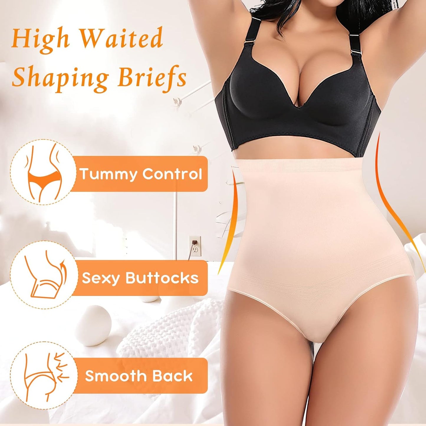 Tummy Control Shapewear Panties for Women High Waisted Body Shaper Slimming Shapewear Underwear Girdle Panty