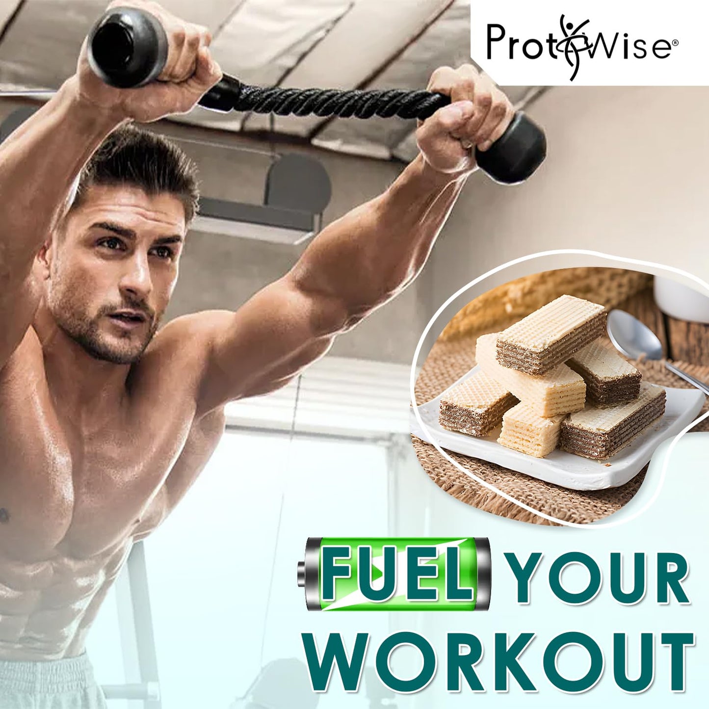 ProtiWise High Protein Wafers | Raspberry | 15g Protein Per Serving, Low Carb, Low Sugar, High Fiber Snack | Gluten-Free, Keto-Friendly Diet for Hunger Control & Weight Loss | 5/Box