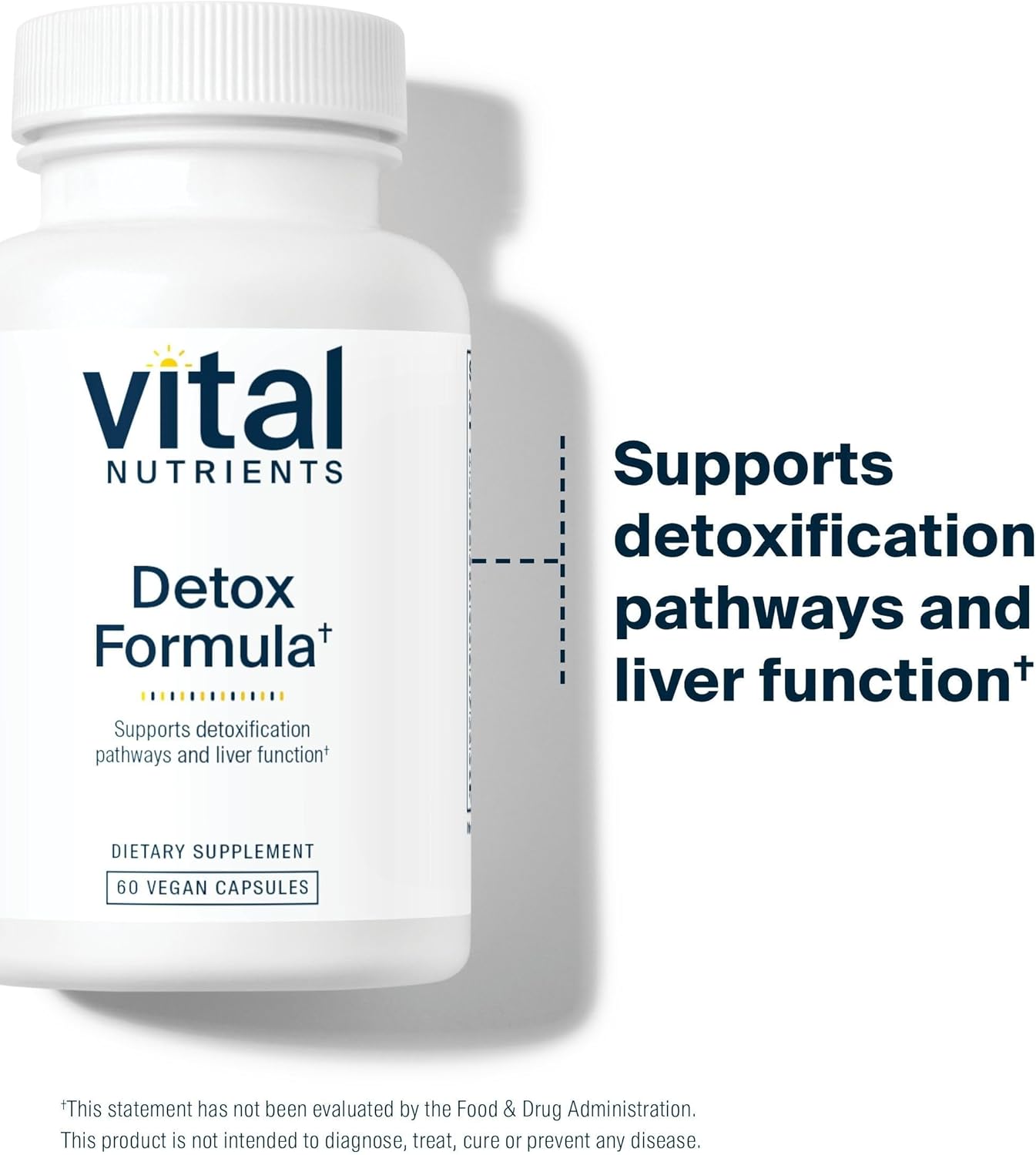 Vital Nutrients Detox Formula | Vegan Liver Detox | Antioxidant Supplement Promotes Liver & Detoxification Support | Gluten, Dairy, Soy Free | Non-GMO | 60 Capsules