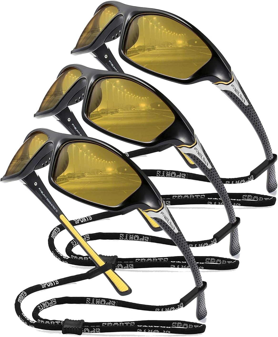 FAGUMA Sports Polarized Sunglasses For Men Cycling Driving Fishing UV400 Protection