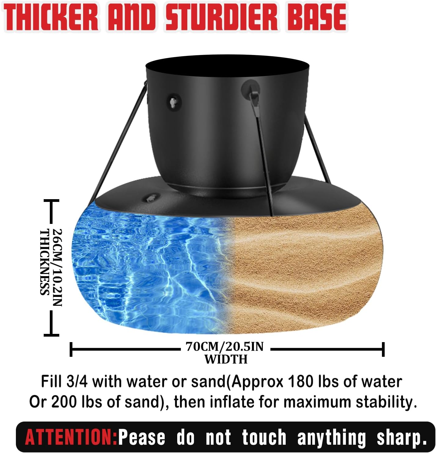 Punching Bag for Adults, 71" Boxing Bag with Stand and Fixed Rope,Free Standing Freestanding Punch Bag with Gloves and Pump, Inflatable Heavy Boxing Bag Set for Adults Teens Men Youth at Home Outdoor