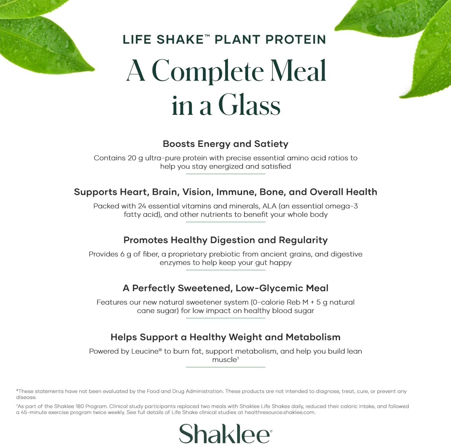 Shaklee Life Shake™ Plant Protein French Vanilla - Complete Meal Replacement with 20g Protein, 6g Fiber, 24 Vitamins & Minerals - Supports Satiety & Healthy Weight - Non-GMO - 14 Servings