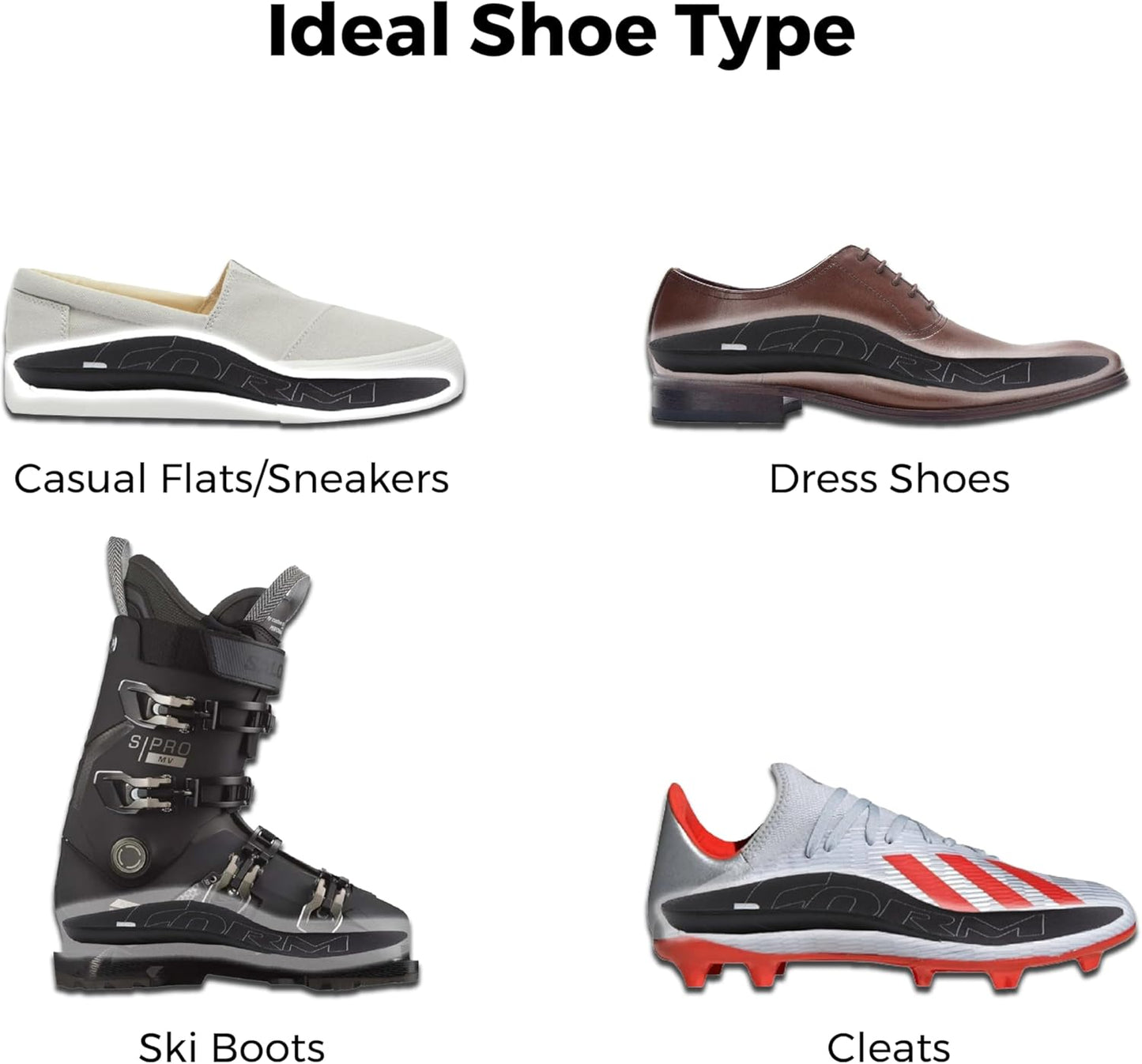 Ultra-Thin Plantar Fasciitis Insoles Designed for Comfort & Maximum Pain Relief, Ideal for Dress Shoes & Boots | Black (Men's 12-12.5)