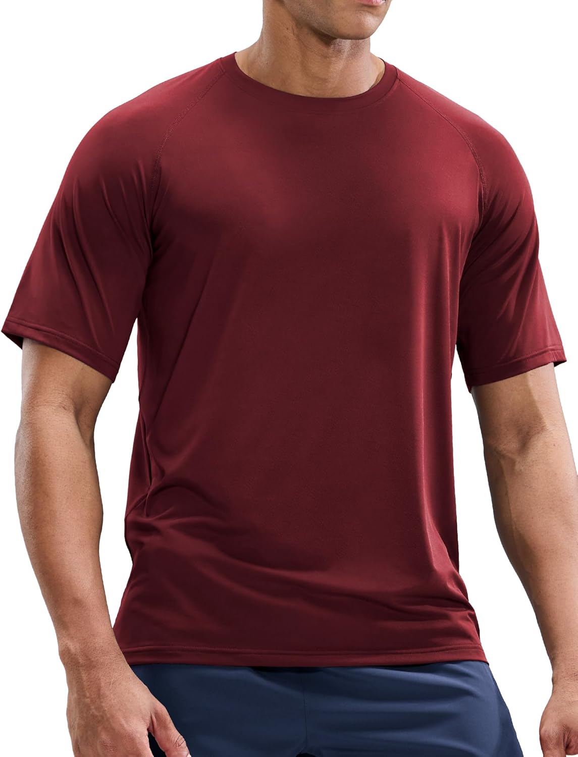 MIER Men's Dry Fit Workout T-Shirts Athletic Running Tee Short Sleeve Crew Neck Gym Tops, Polyester, Moisture Wicking