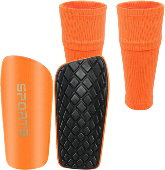 Soccer Shin Guards for Kids Youth Adults - Shin Pads and Sleeves Set with Optimized Insert Pocket for Boys Girls Men Women for Football Games - Protective Soccer Equipment(3 in 1)